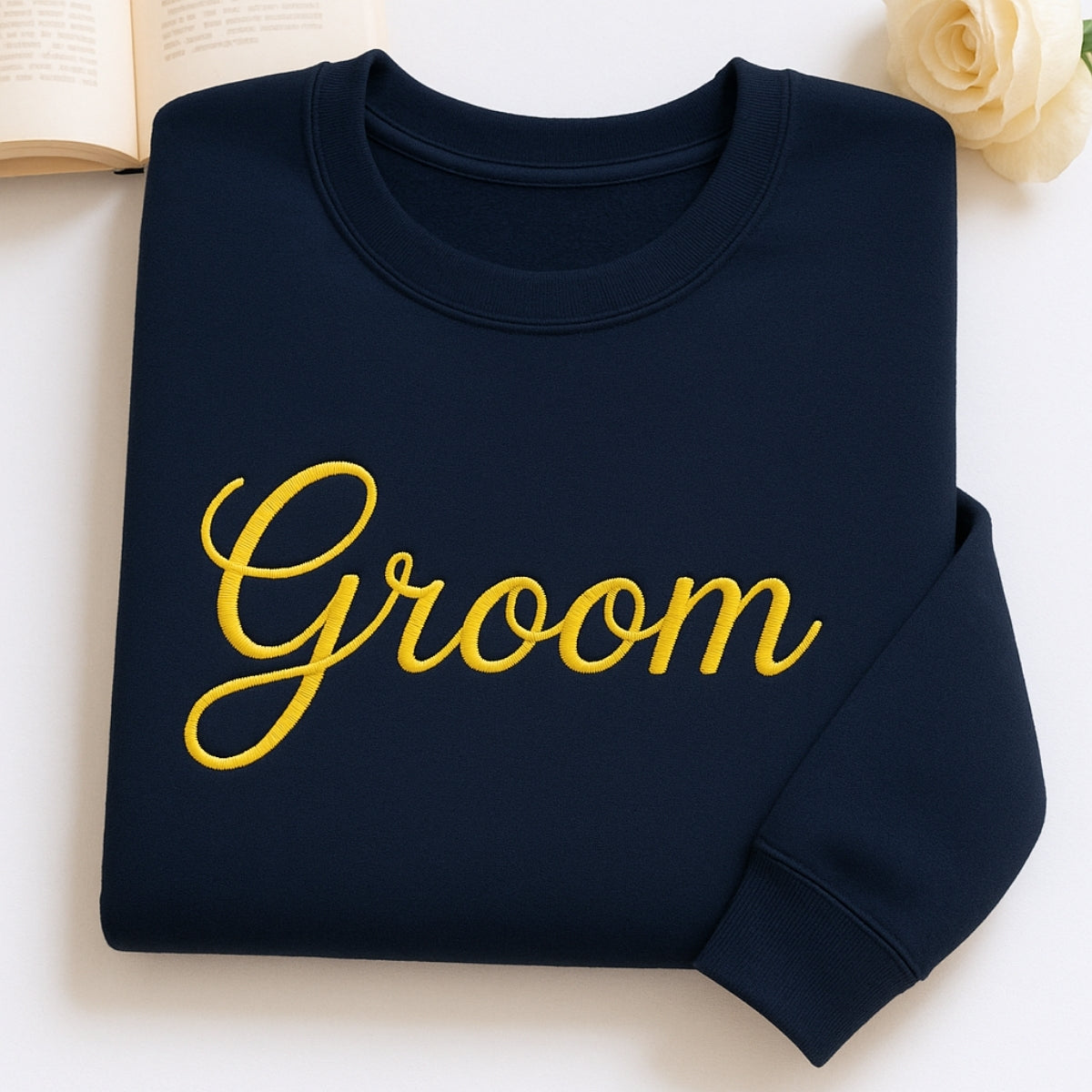 Groom Custom Sweatshirt - Wedding Embroidered Apparel - Perfect Bachelor Party Gift