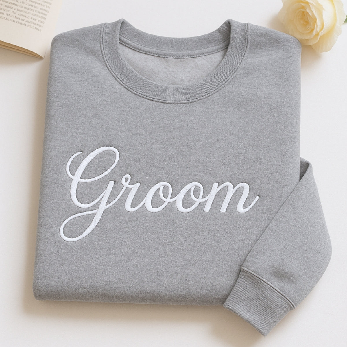 Groom Custom Sweatshirt - Wedding Embroidered Apparel - Perfect Bachelor Party Gift
