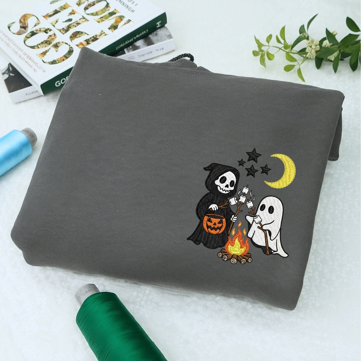Sweats à capuche assortis brodés personnalisés avec ange et chat démon pour couples
