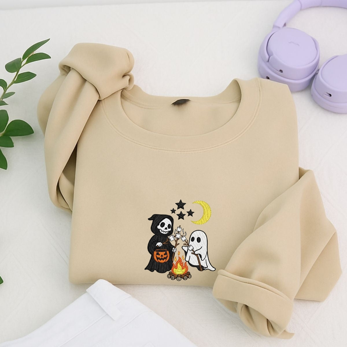 Individuell bestickte Engel- und Dämonenkatze-Kapuzenpullover für Paare