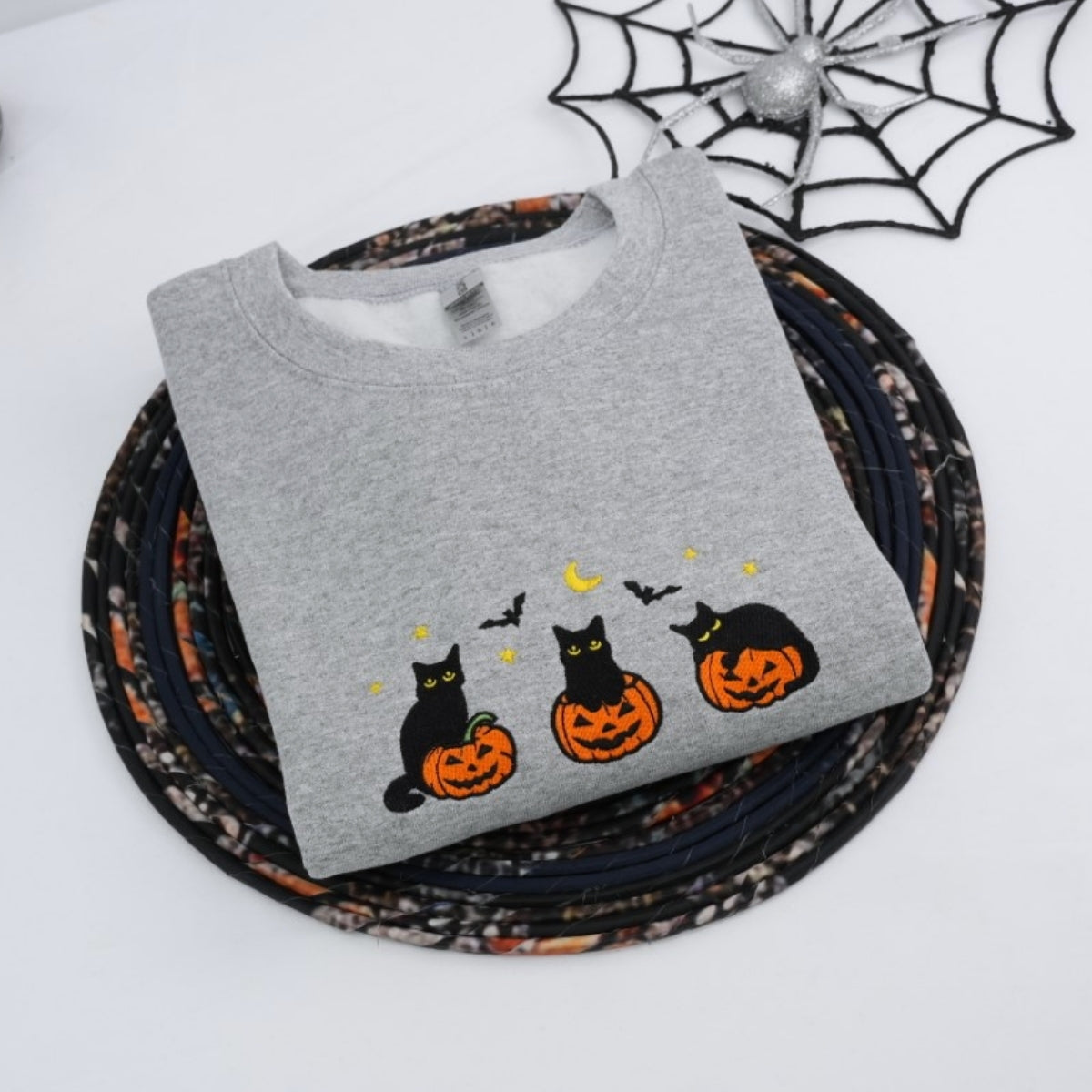 Individuell bestickte Engel- und Dämonenkatze-Kapuzenpullover für Paare