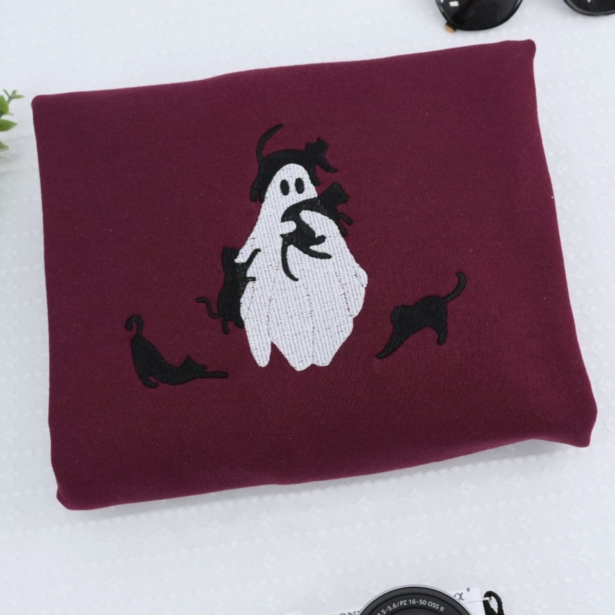 Sweats à capuche assortis brodés personnalisés avec ange et chat démon pour couples