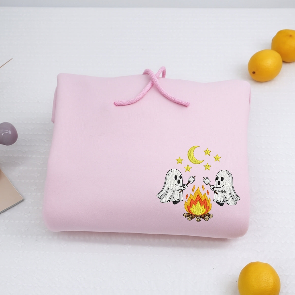 Individuell bestickte Engel- und Dämonenkatze-Kapuzenpullover für Paare