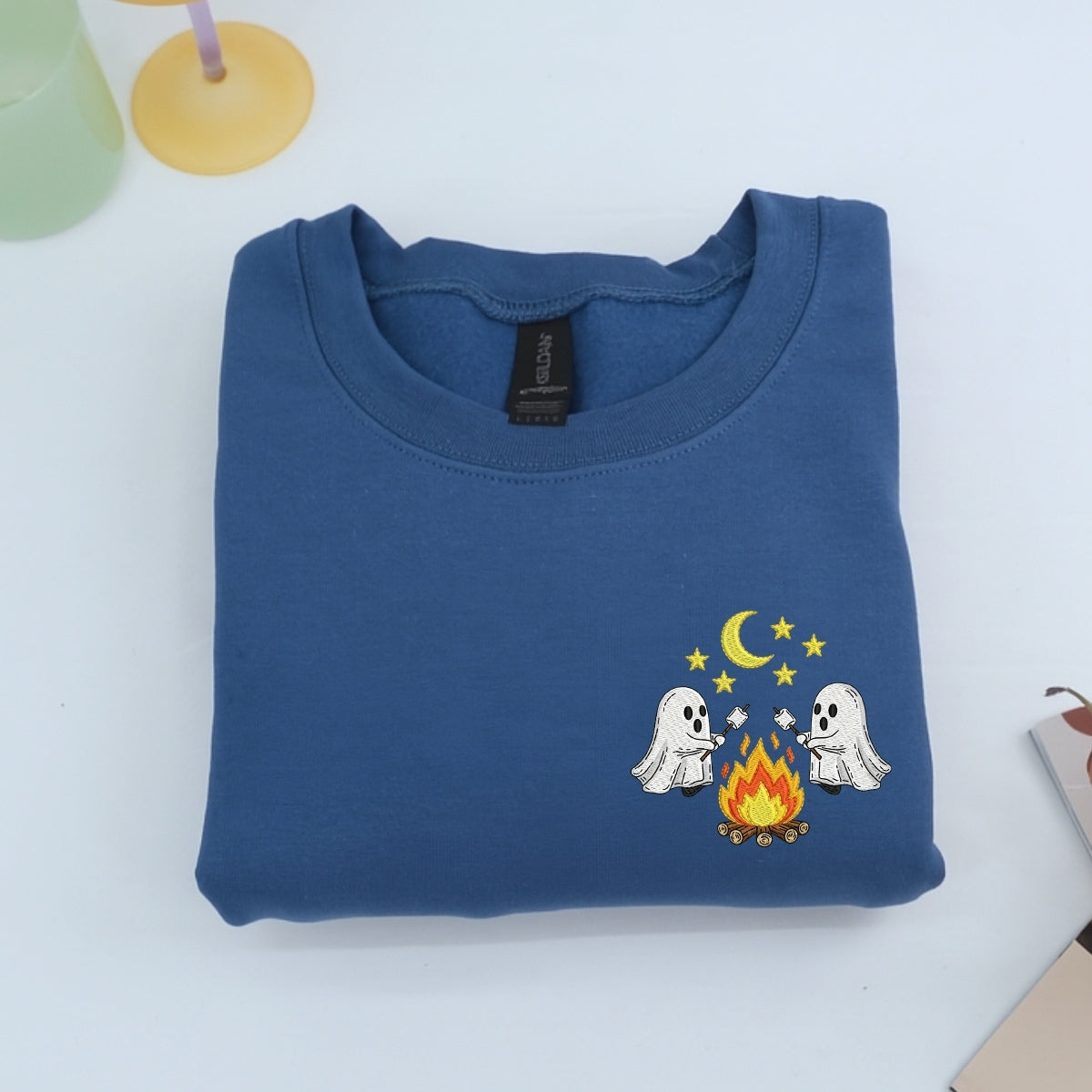 Individuell bestickte Engel- und Dämonenkatze-Kapuzenpullover für Paare