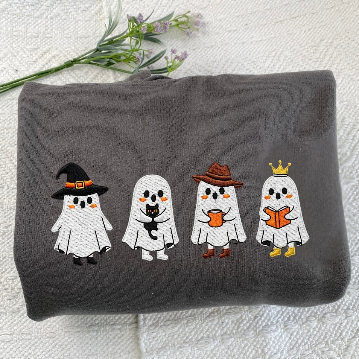 Individuell bestickte Engel- und Dämonenkatze-Kapuzenpullover für Paare