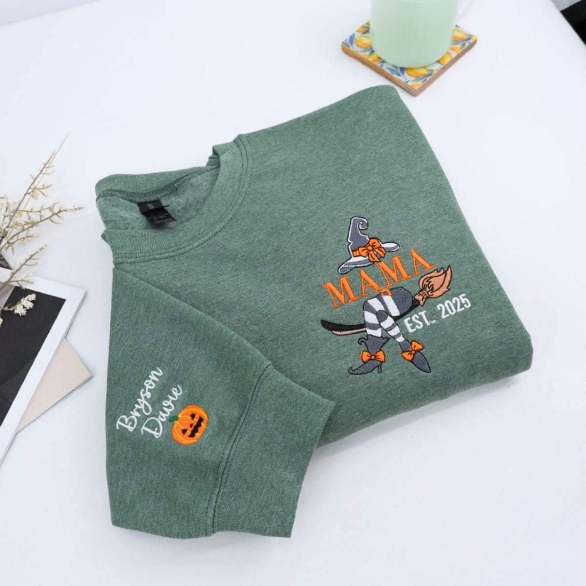 Individuell bestickte Engel- und Dämonenkatze-Kapuzenpullover für Paare