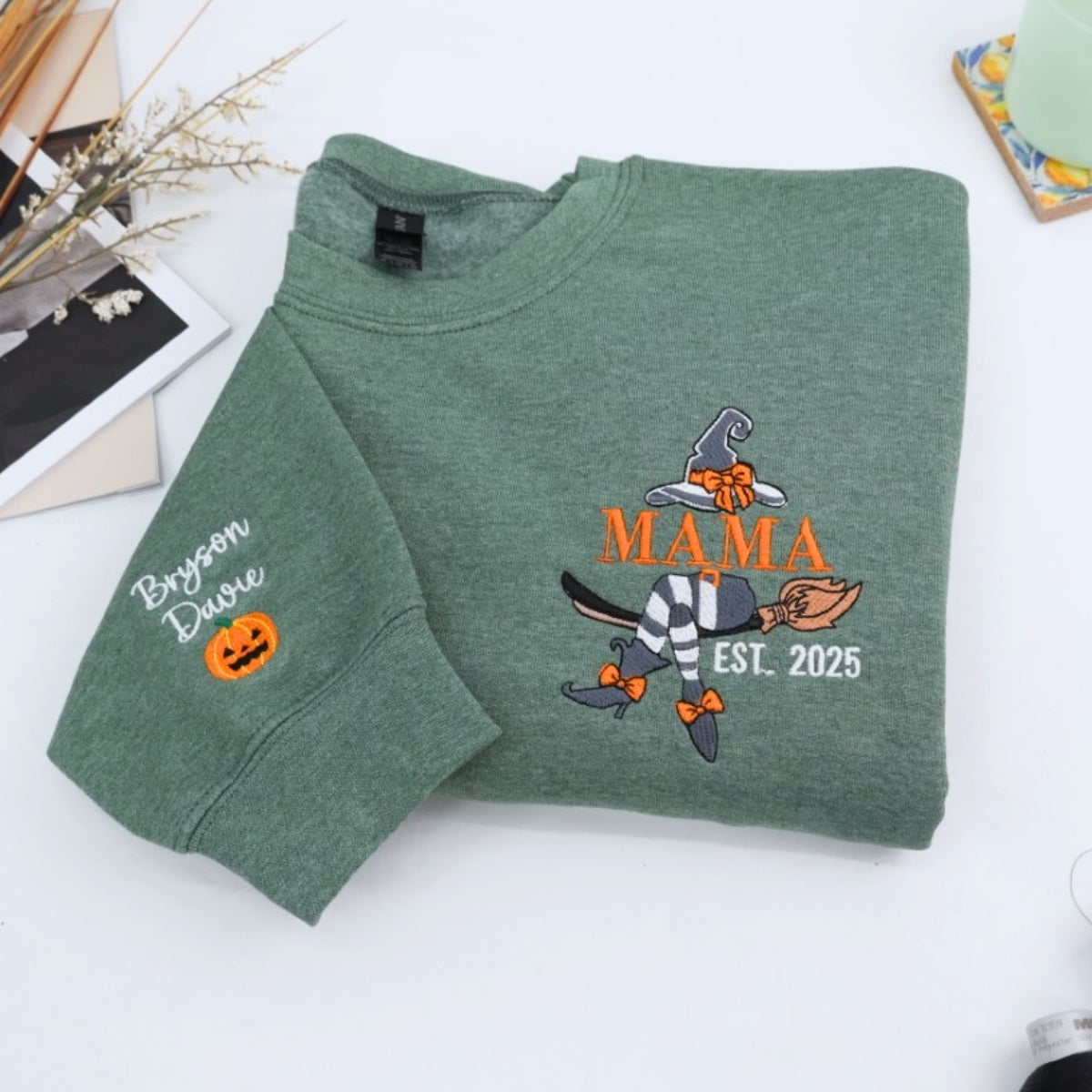 Individuell bestickte Engel- und Dämonenkatze-Kapuzenpullover für Paare