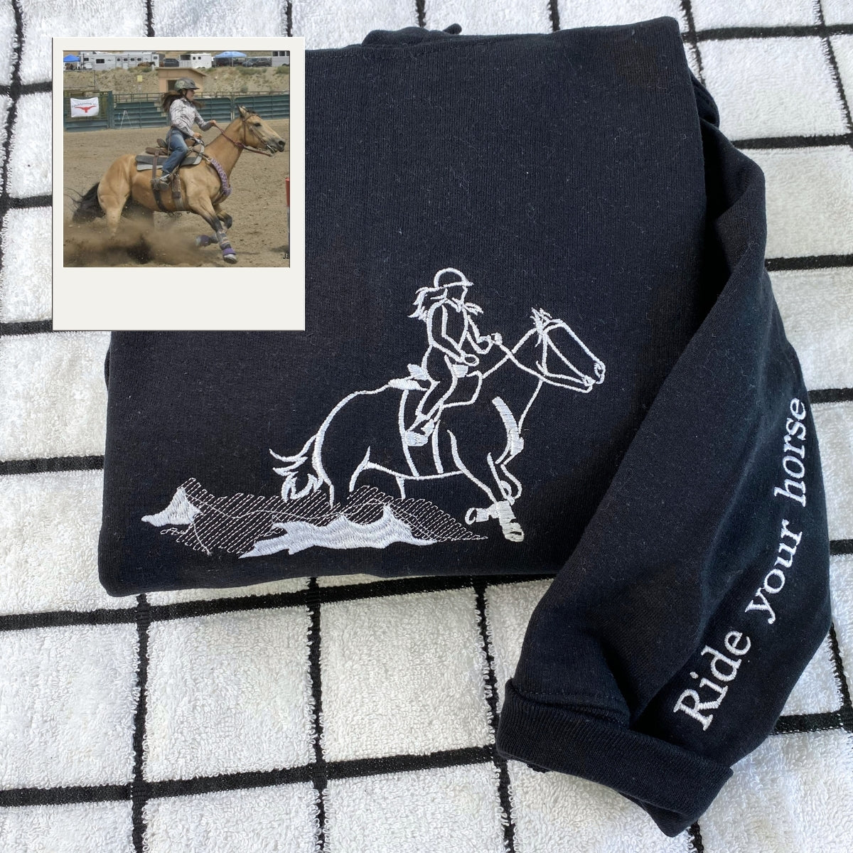 Horse Lover Custom Hoodies - Equestrian Embroidered Sweatshirts - Perfect Horse Rider Gift