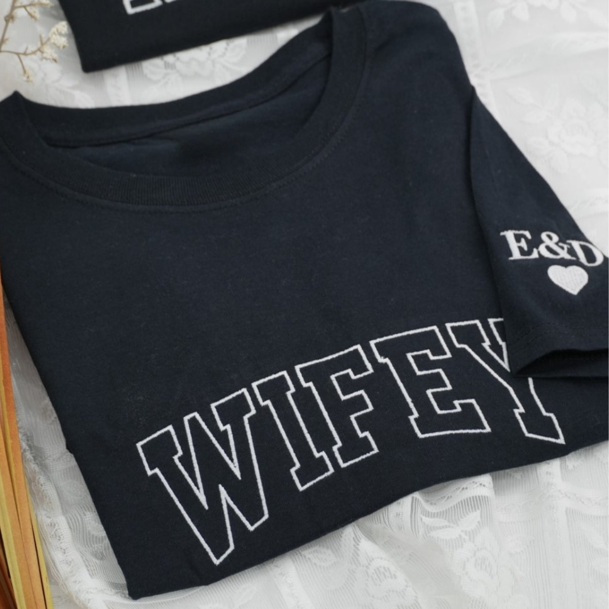 Individuell bestickte Engel- und Dämonenkatze-Kapuzenpullover für Paare