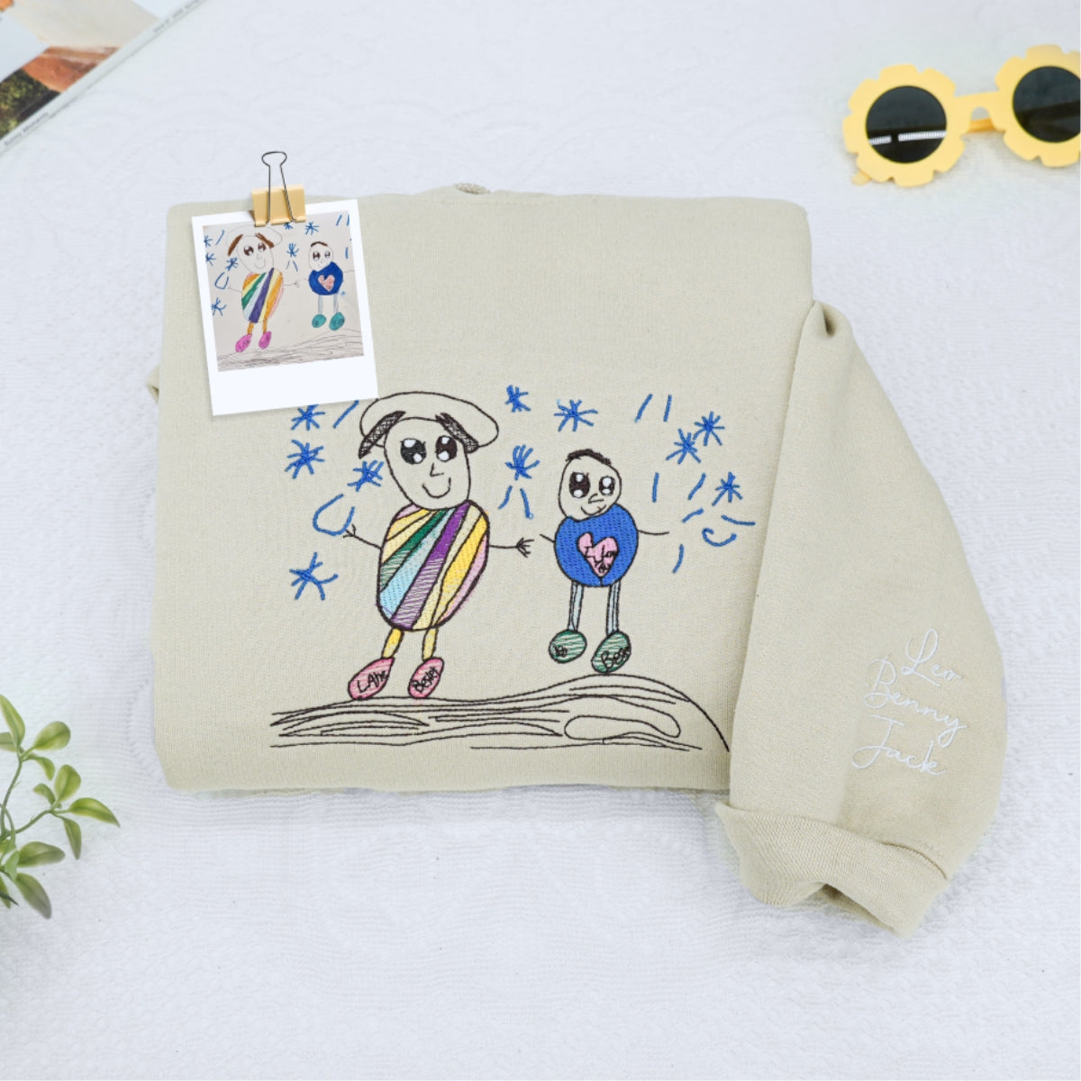 Individuell bestickte Engel- und Dämonenkatze-Kapuzenpullover für Paare