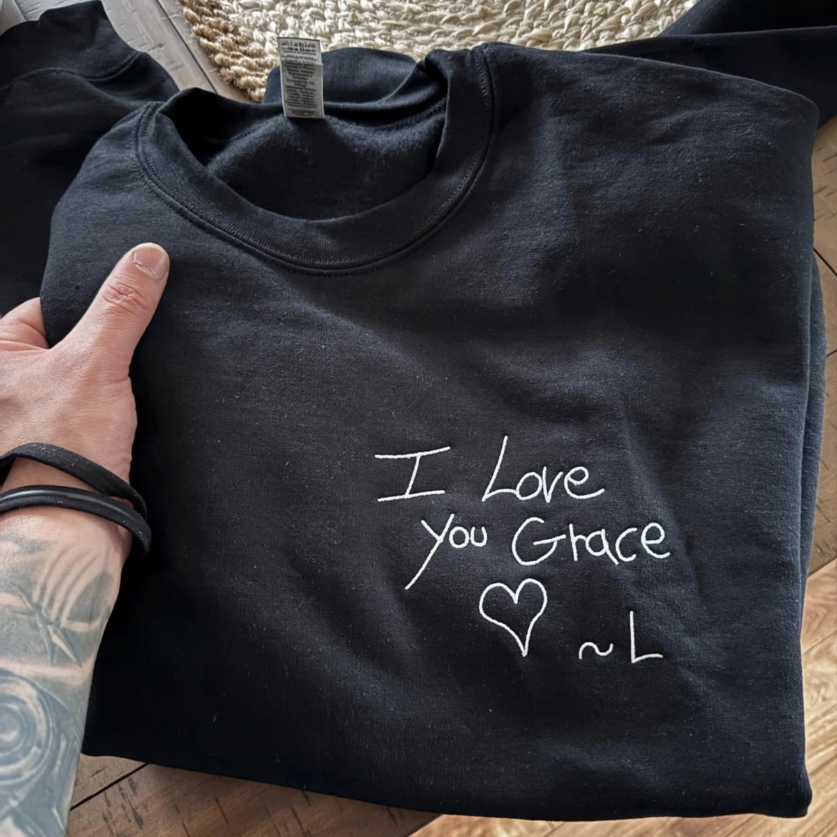 Individuell bestickte Engel- und Dämonenkatze-Kapuzenpullover für Paare