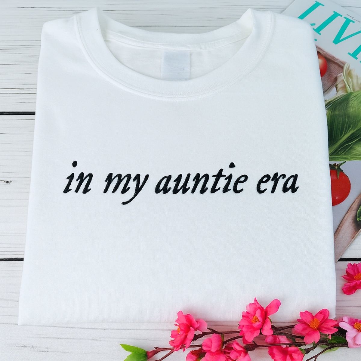 In My Auntie Era Hoodies - Aunt Lifestyle Embroidered Sweatshirts - New Aunt Gift