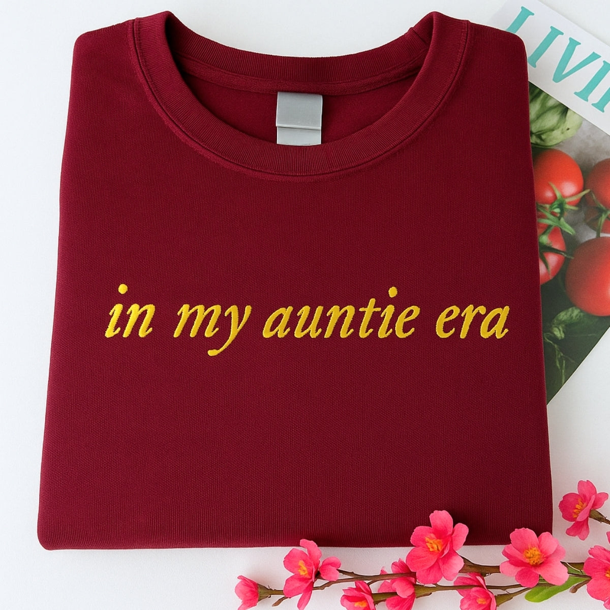 In My Auntie Era Hoodies - Aunt Lifestyle Embroidered Sweatshirts - New Aunt Gift