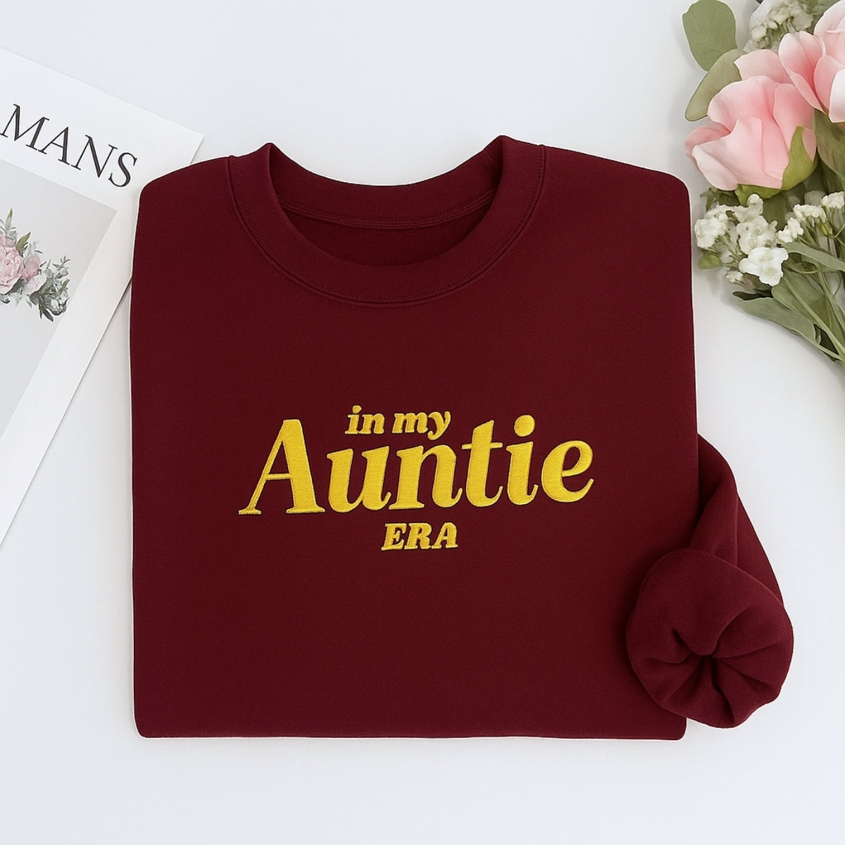 In My Auntie Era Hoodies - Bold Statement Embroidered Sweatshirts - Proud Aunt Gift