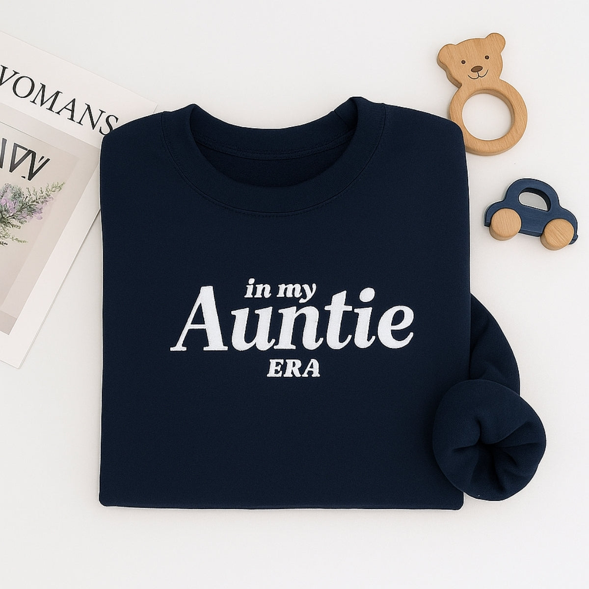 In My Auntie Era Hoodies - Bold Statement Embroidered Sweatshirts - Proud Aunt Gift