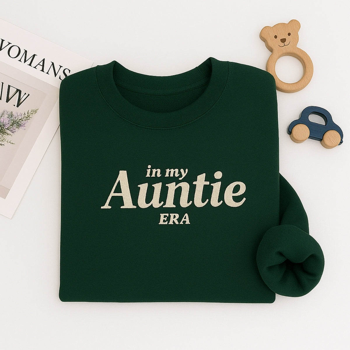 In My Auntie Era Hoodies - Bold Statement Embroidered Sweatshirts - Proud Aunt Gift