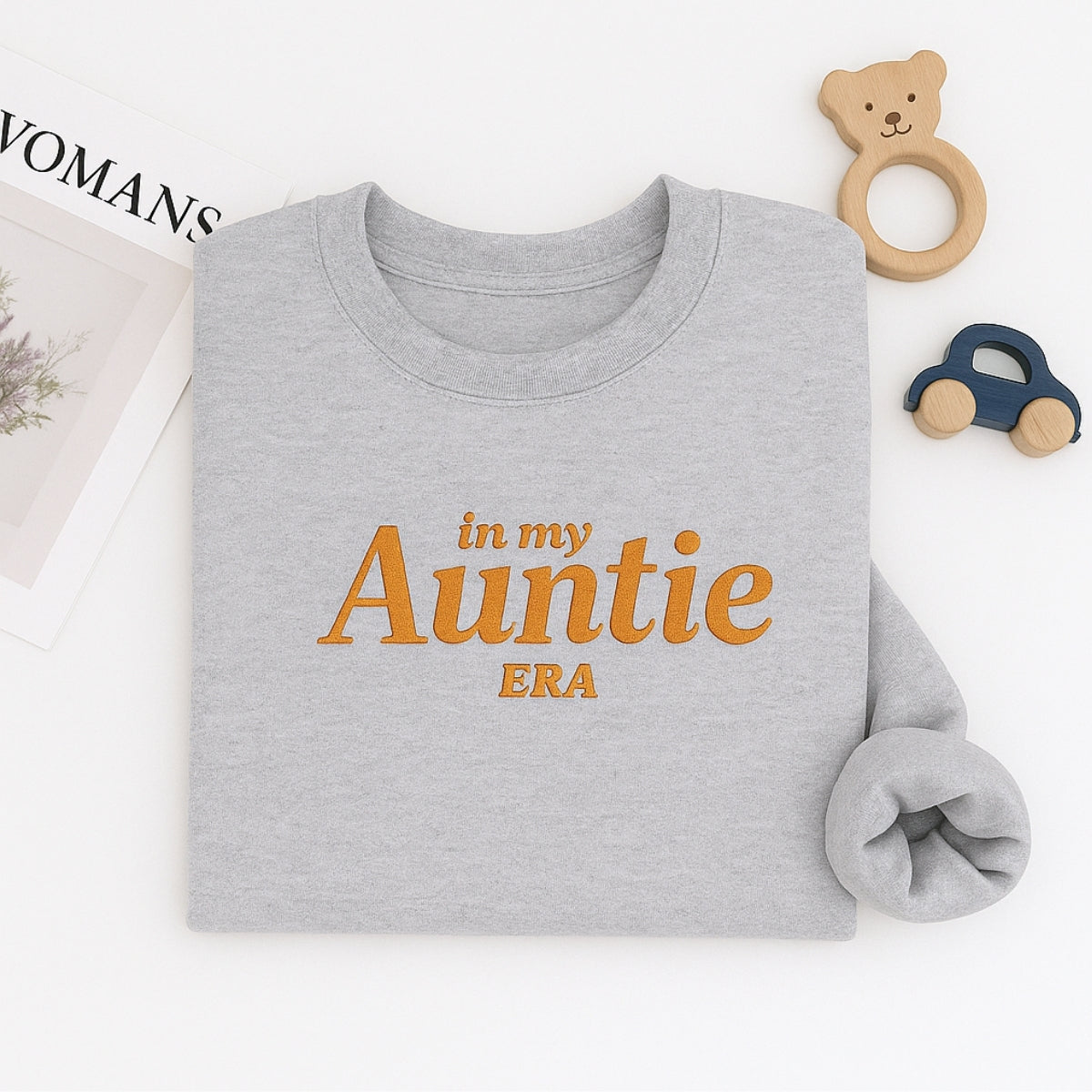 In My Auntie Era Hoodies - Bold Statement Embroidered Sweatshirts - Proud Aunt Gift