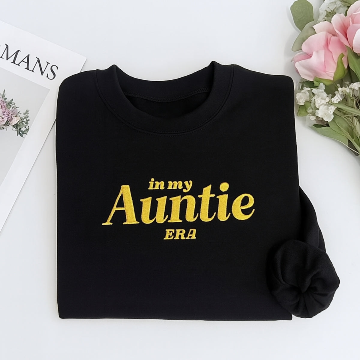 In My Auntie Era Hoodies - Bold Statement Embroidered Sweatshirts - Proud Aunt Gift