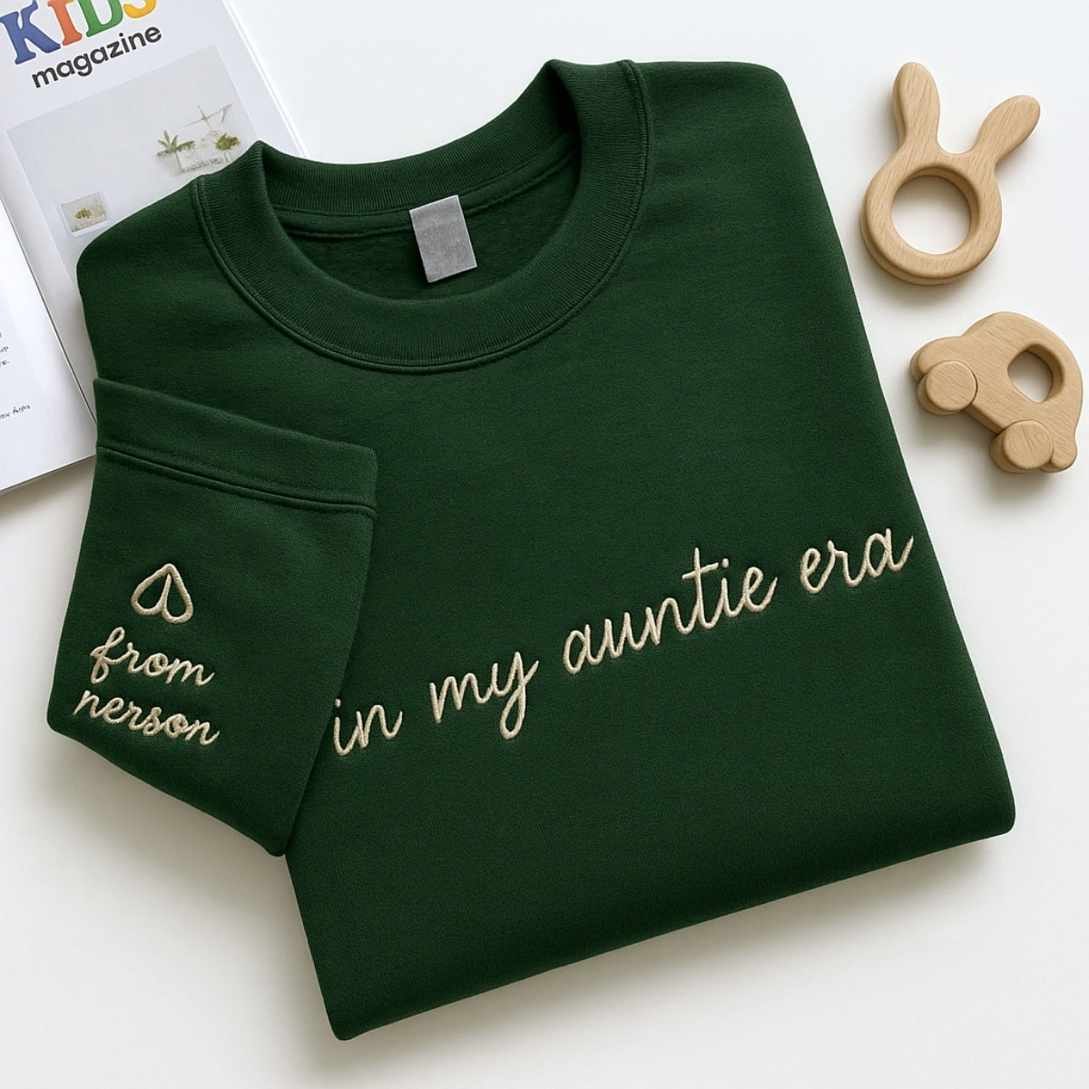 In My Auntie Era Hoodies - From Child Personalized Embroidered Sweatshirts - New Aunt Gift