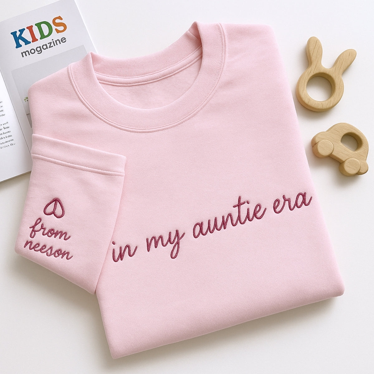 In My Auntie Era Hoodies - From Child Personalized Embroidered Sweatshirts - New Aunt Gift