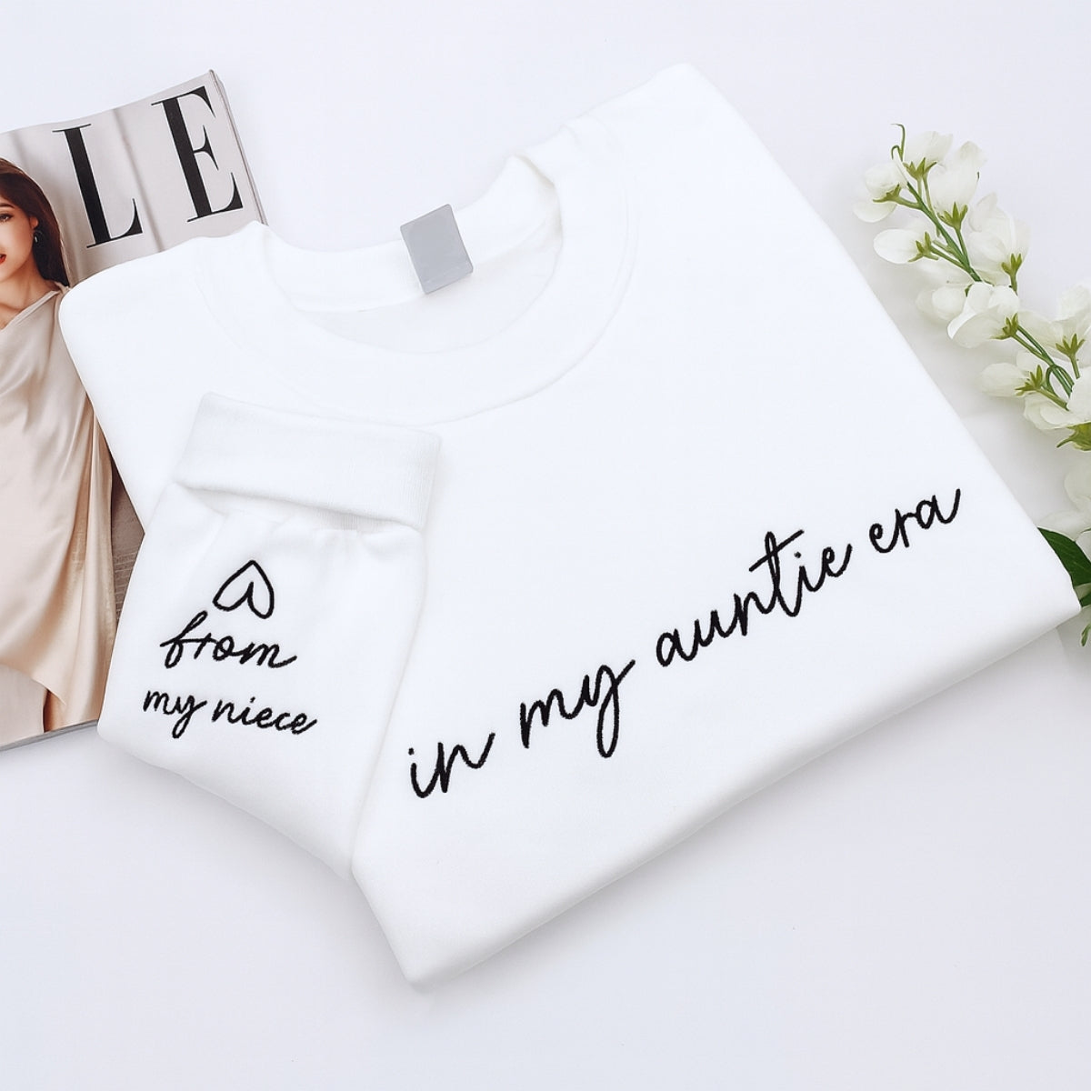 In My Auntie Era Hoodies - From Child Personalized Embroidered Sweatshirts - New Aunt Gift