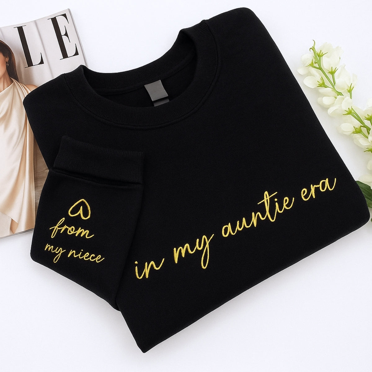 In My Auntie Era Hoodies - From Child Personalized Embroidered Sweatshirts - New Aunt Gift