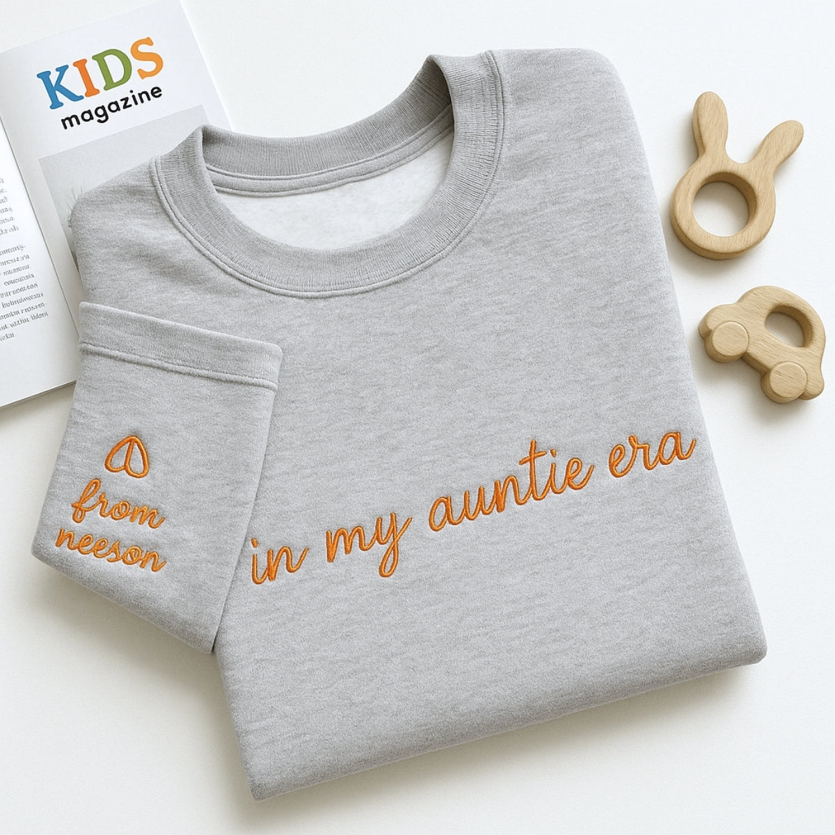 In My Auntie Era Hoodies - From Child Personalized Embroidered Sweatshirts - New Aunt Gift