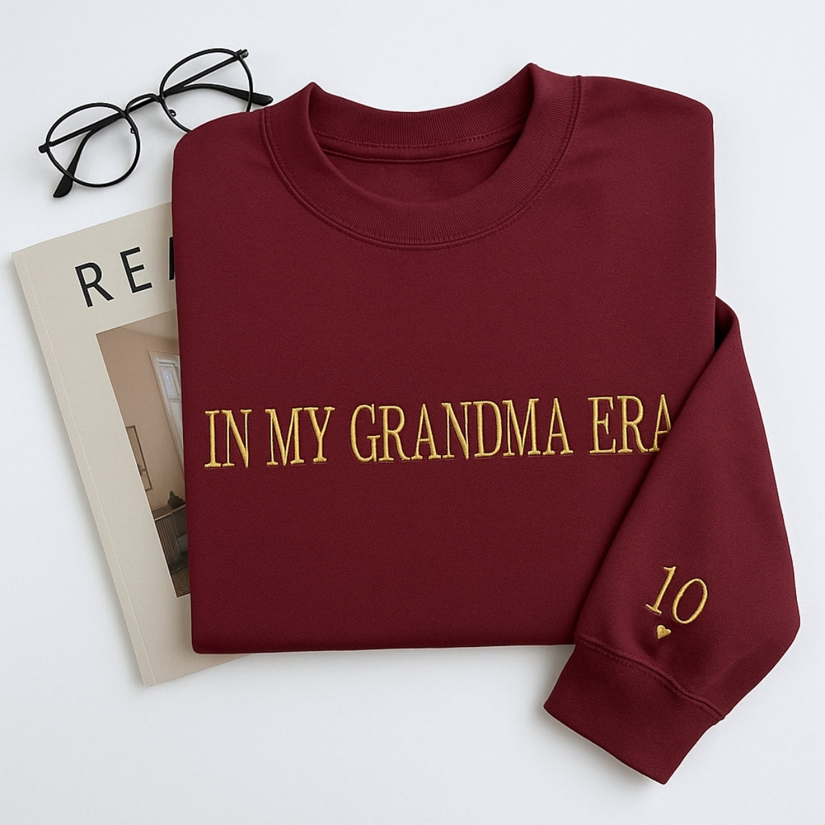 In My Grandma Era Hoodies - Lifestyle Trend Embroidered Sweatshirts - Cozy Era Gift