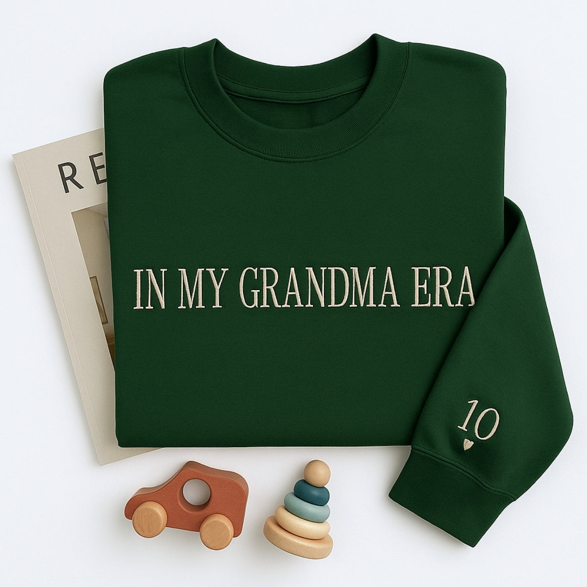 In My Grandma Era Hoodies - Lifestyle Trend Embroidered Sweatshirts - Cozy Era Gift