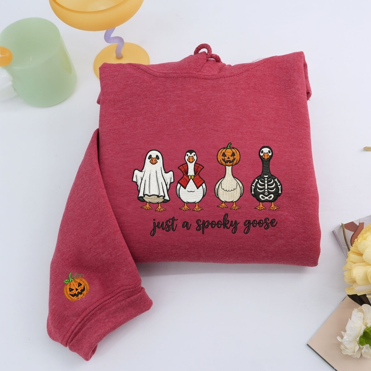 Individuell bestickte Engel- und Dämonenkatze-Kapuzenpullover für Paare