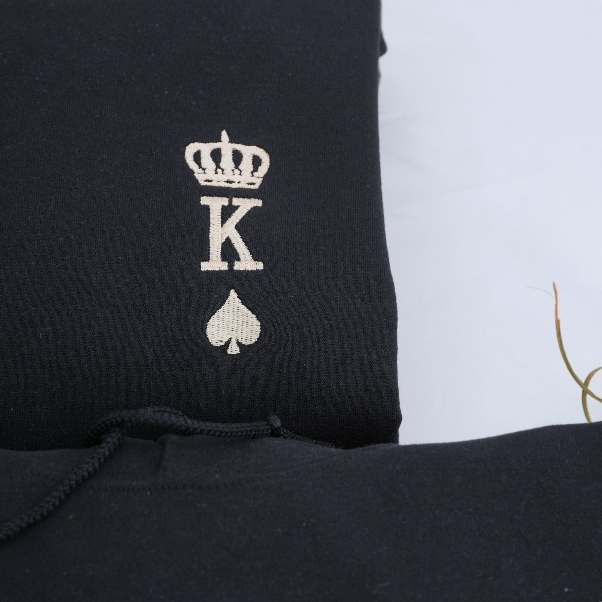 König und Königin Hoodie, passende Beziehung bestickte Hoodies