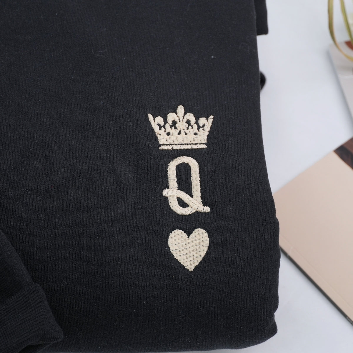 König und Königin Hoodie, passende Beziehung bestickte Hoodies