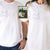 Custom Embroidered Line Art Photo Matching T-shirts for Couples