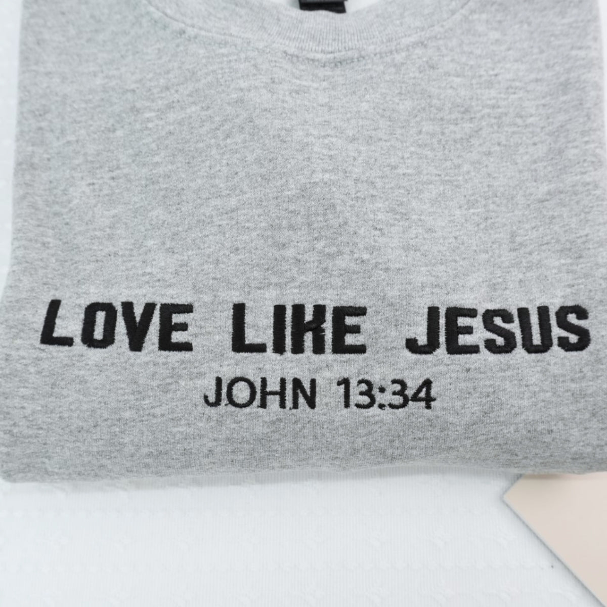 Love Like Jesus Sweatshirt - Faith Inspirational Embroidered Hoodie - Christian Gift