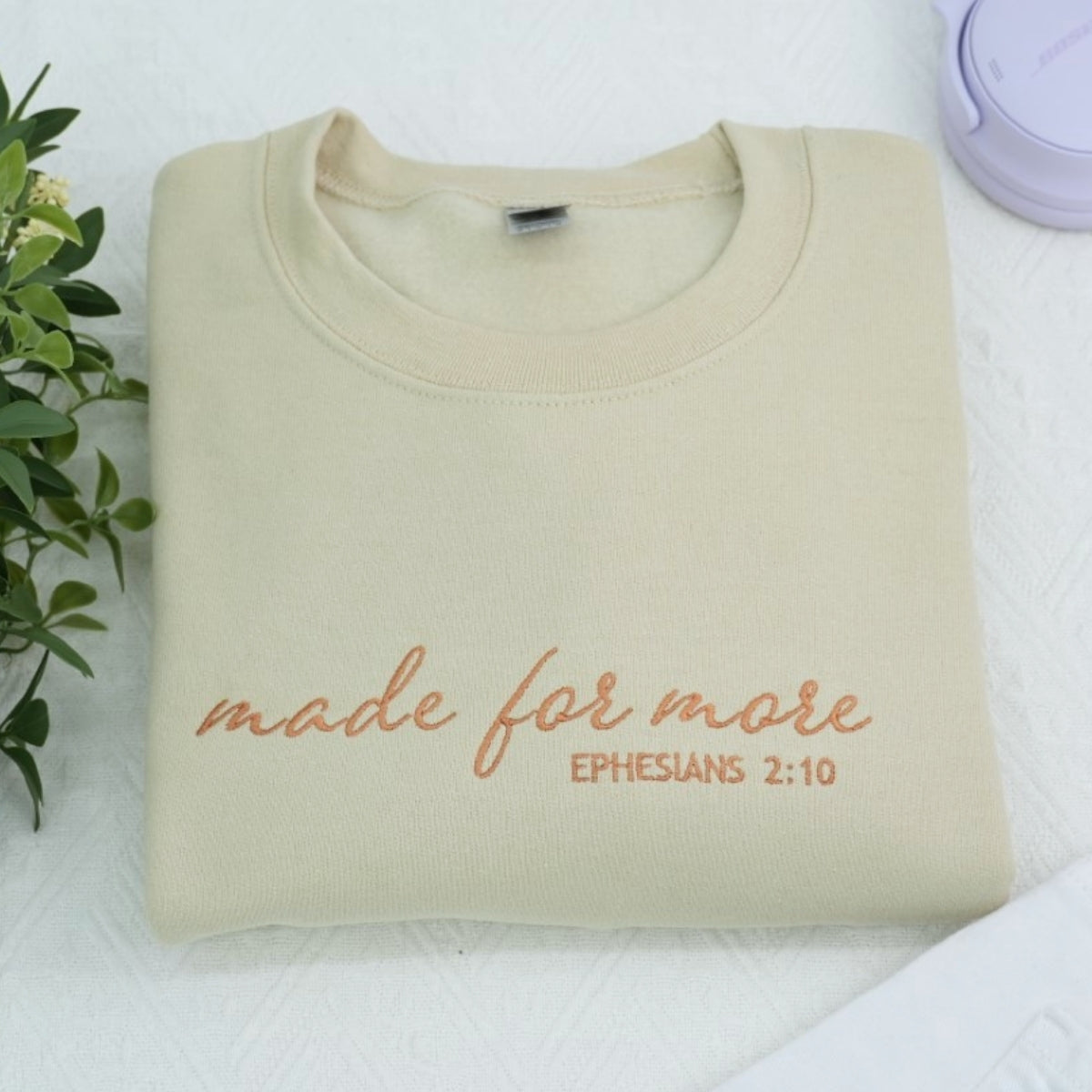 Made For More Hoodies - Christian Scripture Embroidered Sweatshirts - Ephesians 2:10 Gift