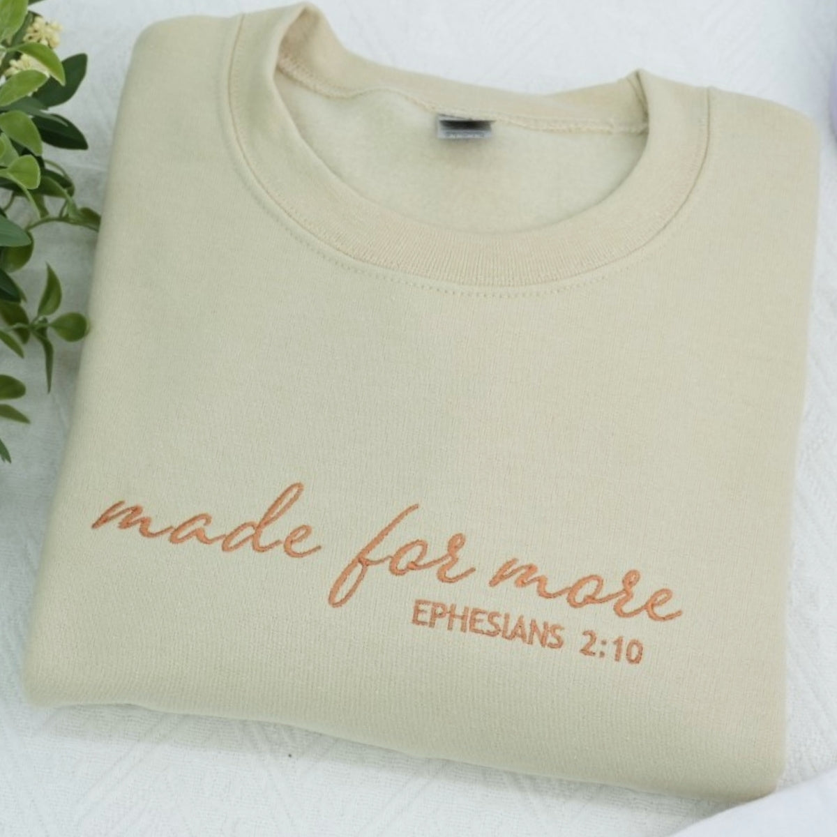 Made For More Hoodies - Christian Scripture Embroidered Sweatshirts - Ephesians 2:10 Gift