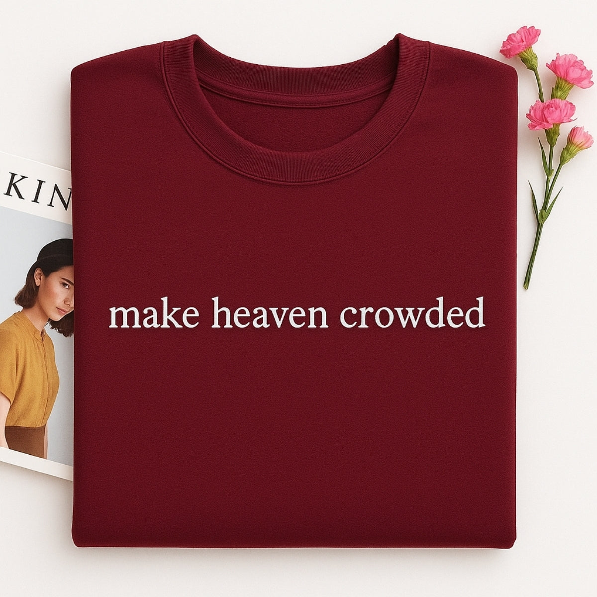 Make Heaven Crowded Hoodies - Christian Evangelism Embroidered Sweatshirts - Faith Mission Gift