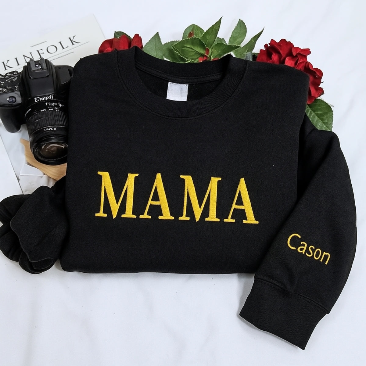 Individuell bestickte Engel- und Dämonenkatze-Kapuzenpullover für Paare