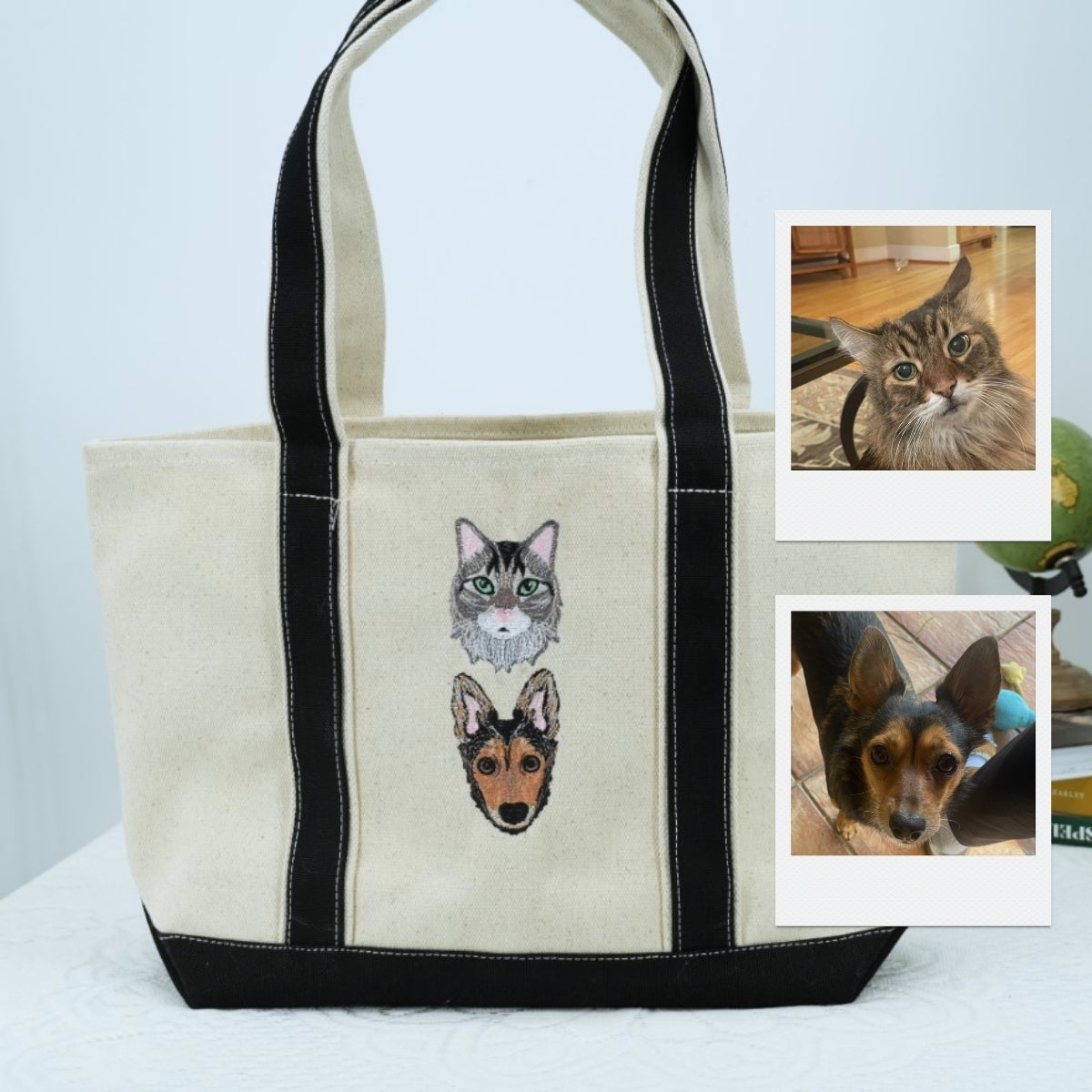 Individuell bestickte Engel- und Dämonenkatze-Kapuzenpullover für Paare