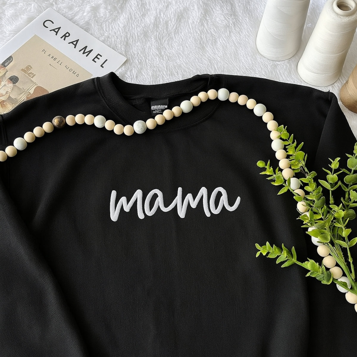 Mom Custom Sweatshirts - Mama Embroidered Hoodies - Perfect Mother's Day Gift