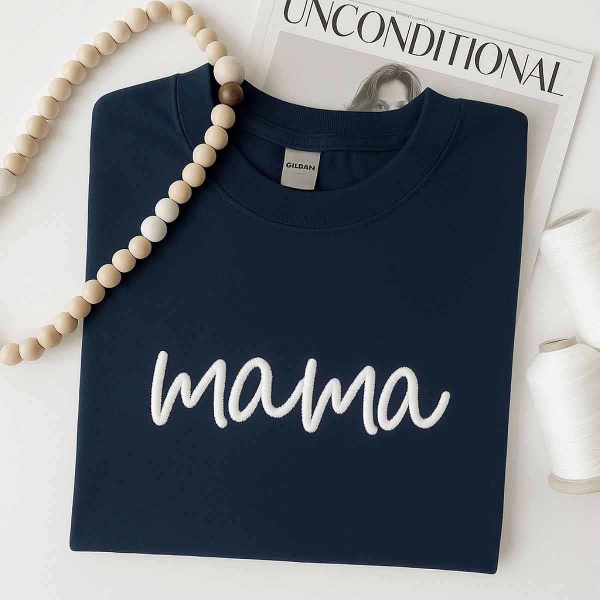Mom Custom Sweatshirts - Mama Embroidered Hoodies - Perfect Mother's Day Gift