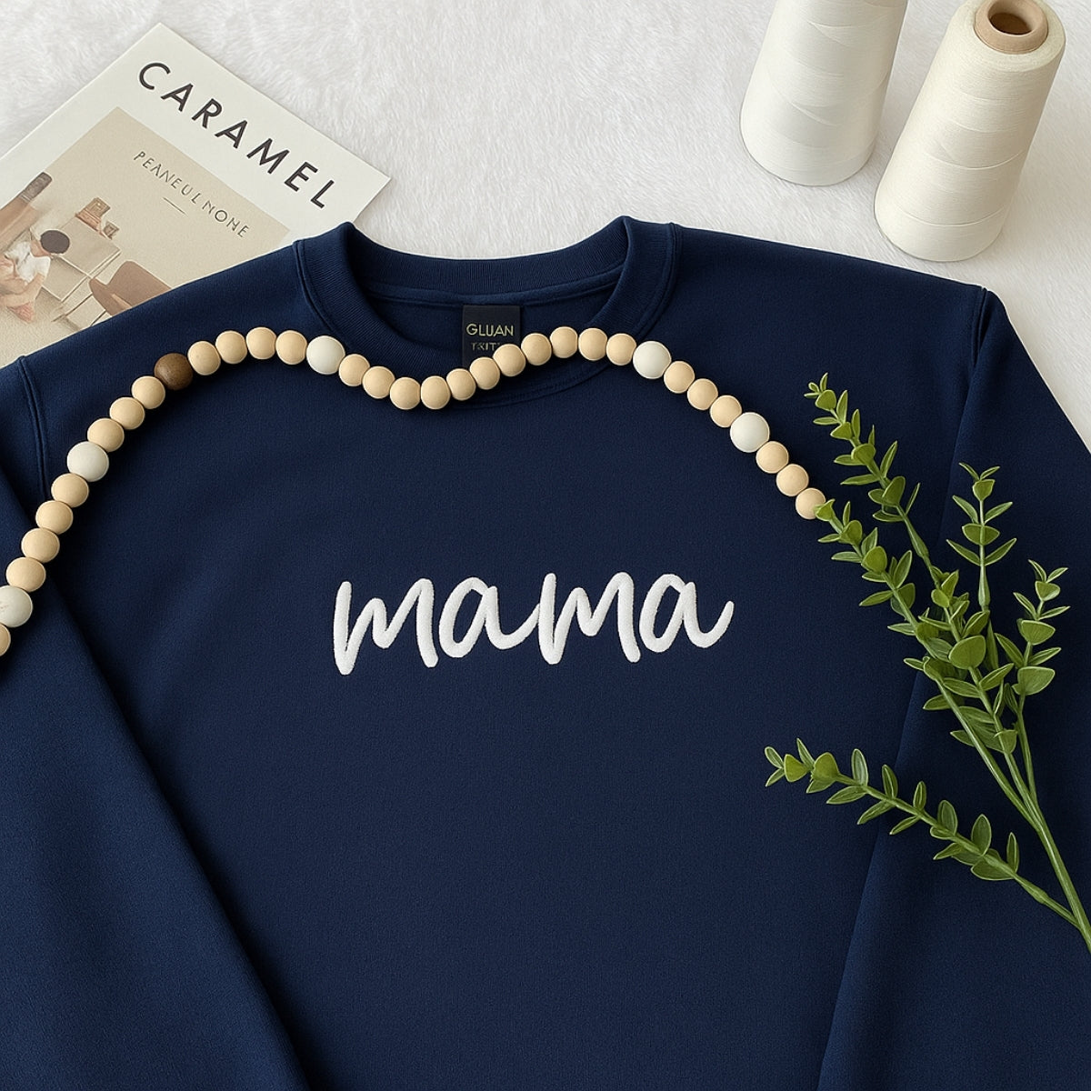 Mom Custom Sweatshirts - Mama Embroidered Hoodies - Perfect Mother's Day Gift