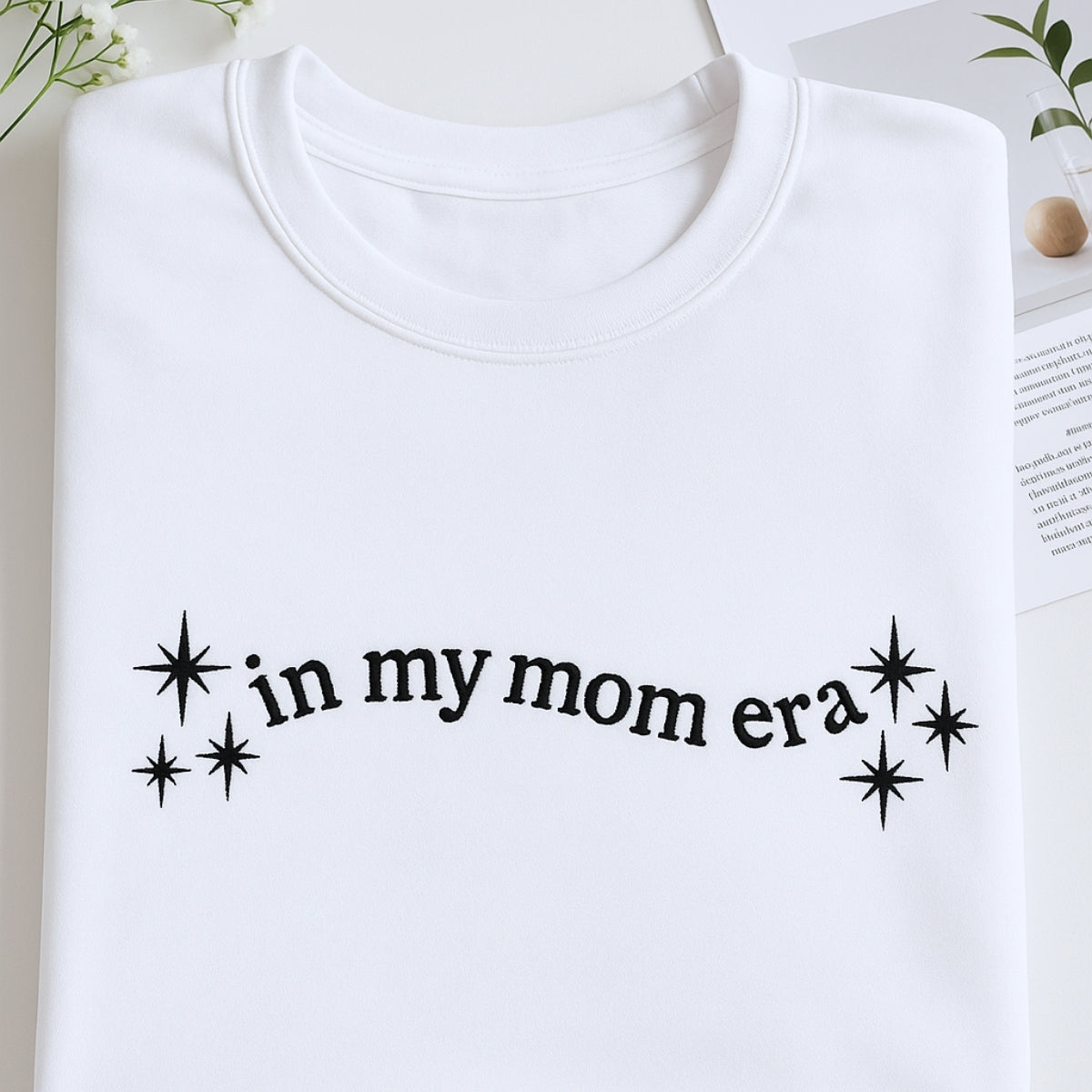 Mom Era Custom Sweatshirt - In My Mom Era Star Embroidered Crewneck - Cute Mother's Day Gift