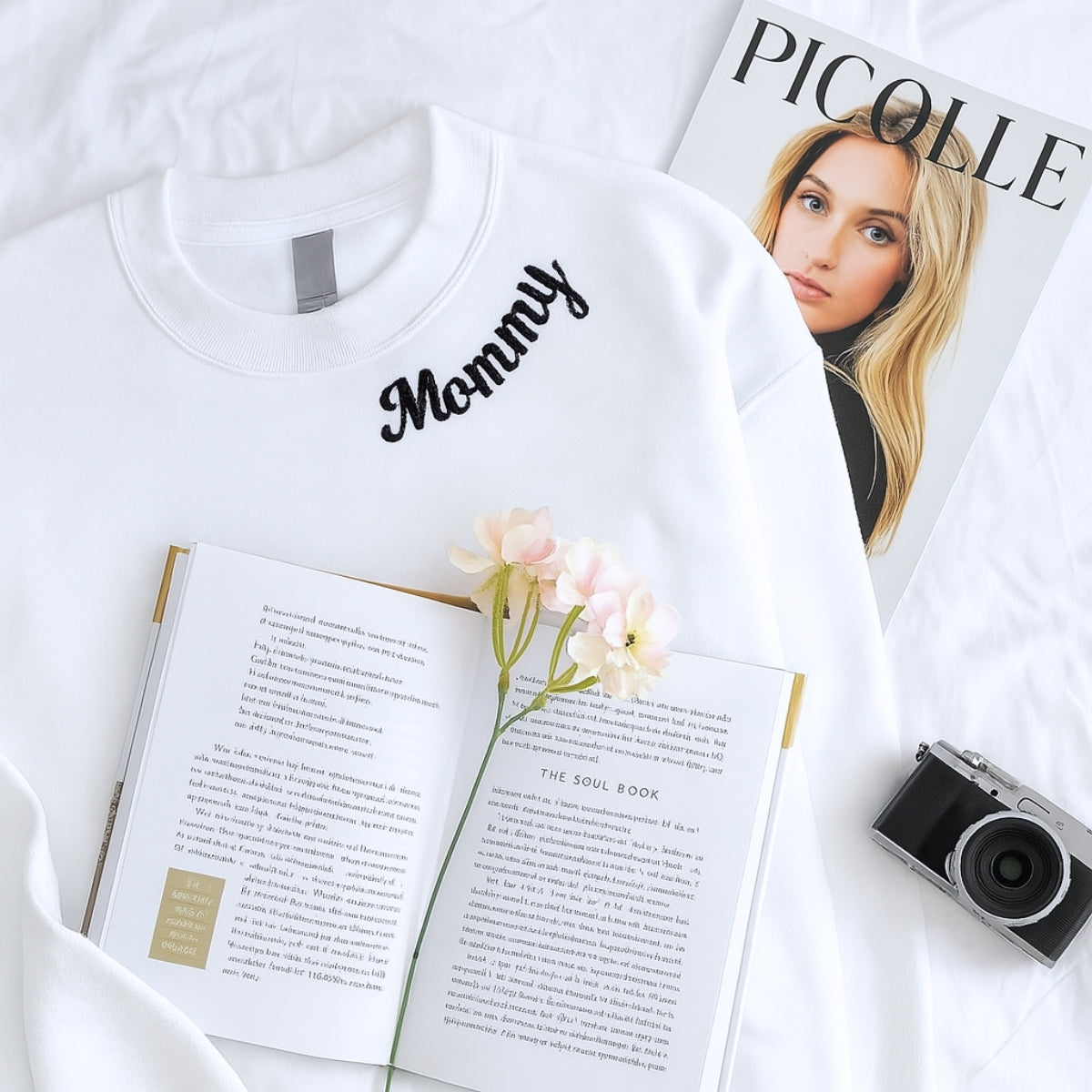 Individuell bestickte Engel- und Dämonenkatze-Kapuzenpullover für Paare