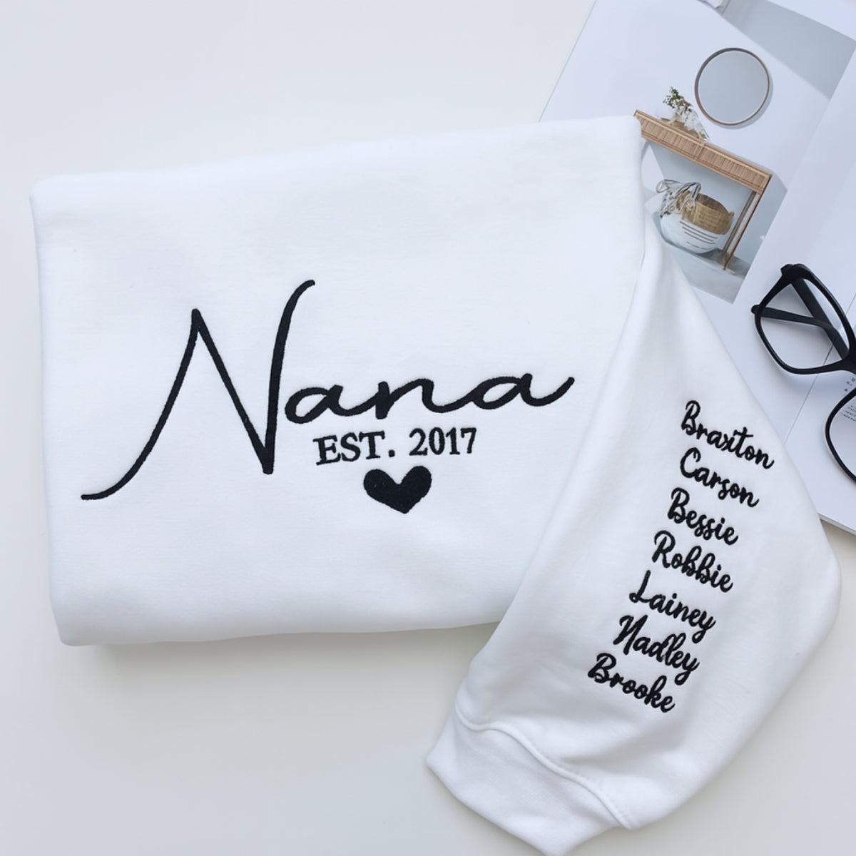 Mother's Day Nana Sweatshirt - Custom Grandma Hoodie with Grandchildren Names - Perfect Grandmother Gift