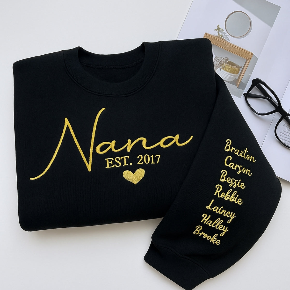 Mother's Day Nana Sweatshirt - Custom Grandma Hoodie with Grandchildren Names - Perfect Grandmother Gift