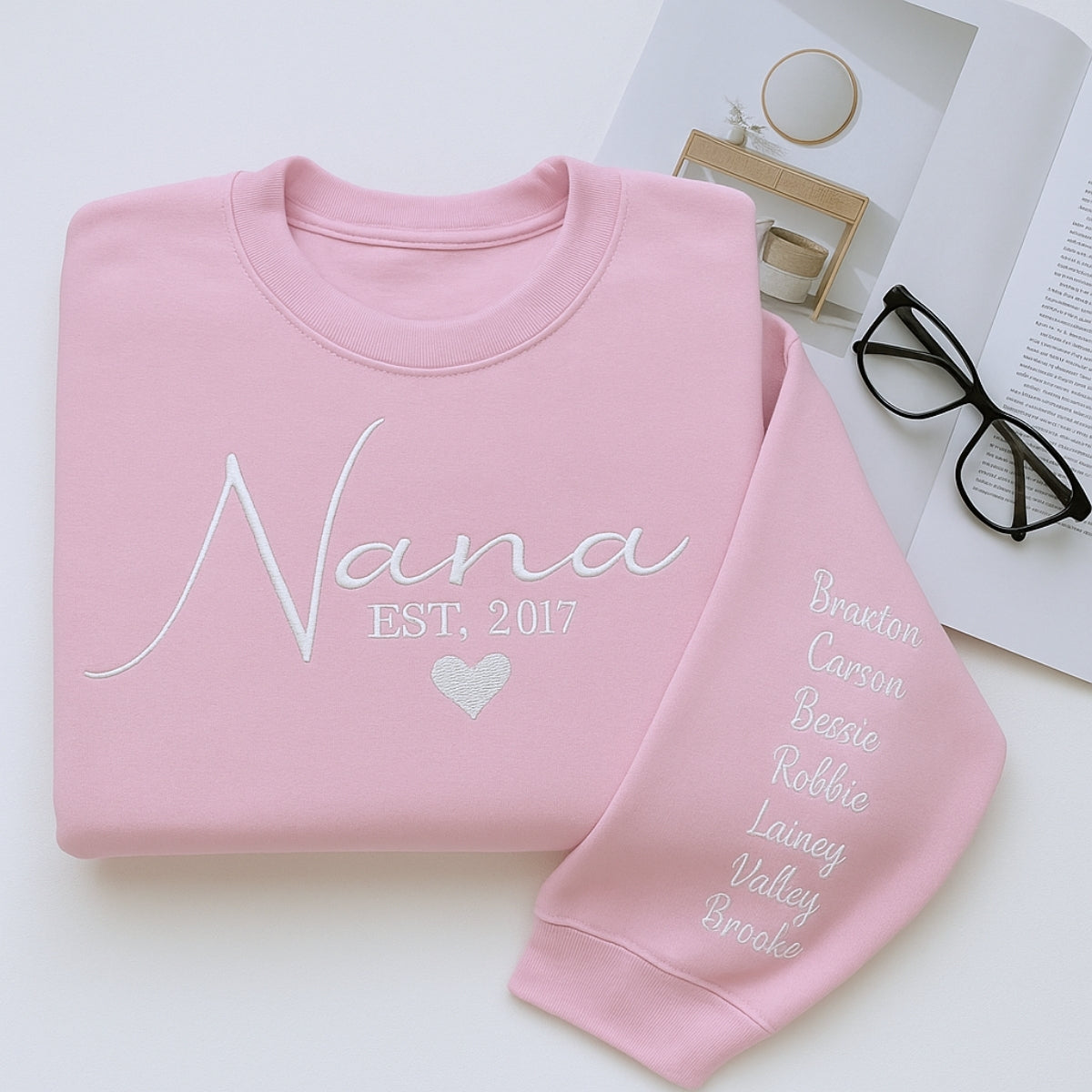 Mother's Day Nana Sweatshirt - Custom Grandma Hoodie with Grandchildren Names - Perfect Grandmother Gift