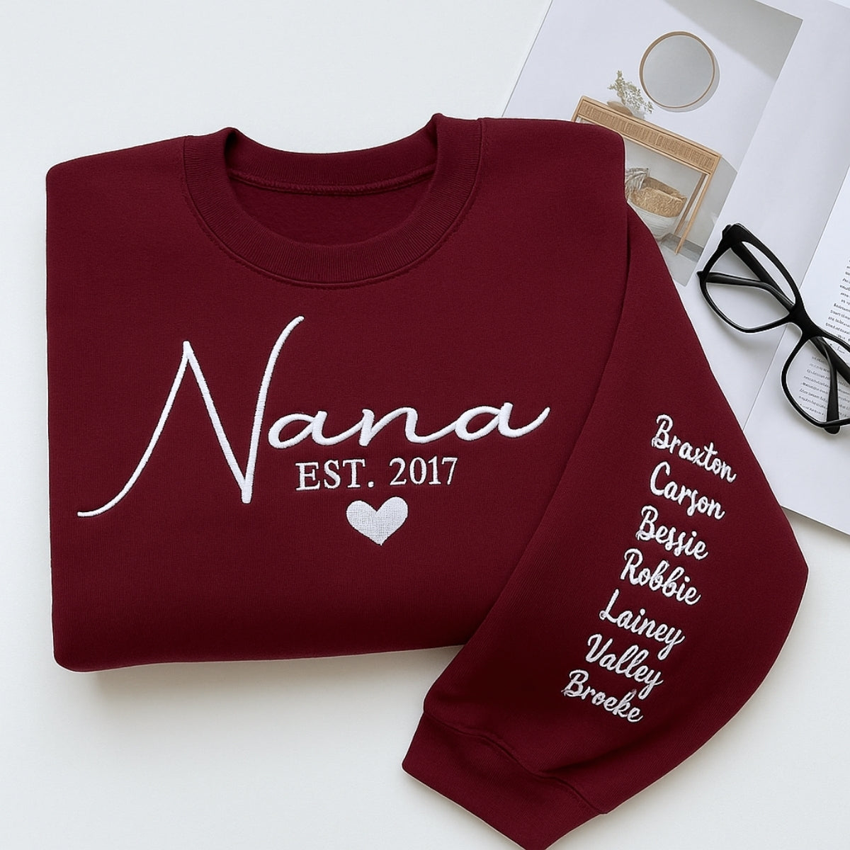 Mother's Day Nana Sweatshirt - Custom Grandma Hoodie with Grandchildren Names - Perfect Grandmother Gift