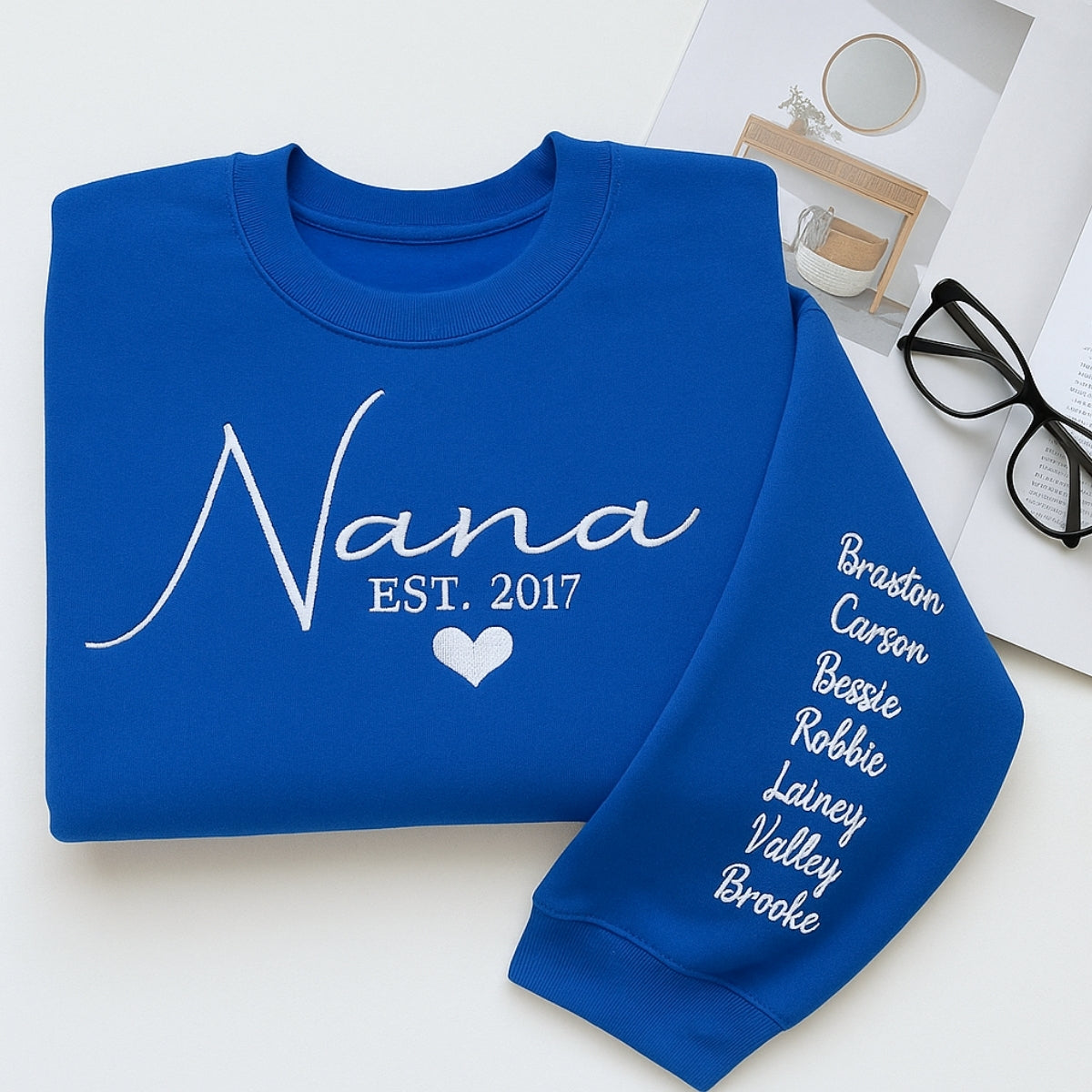 Mother's Day Nana Sweatshirt - Custom Grandma Hoodie with Grandchildren Names - Perfect Grandmother Gift