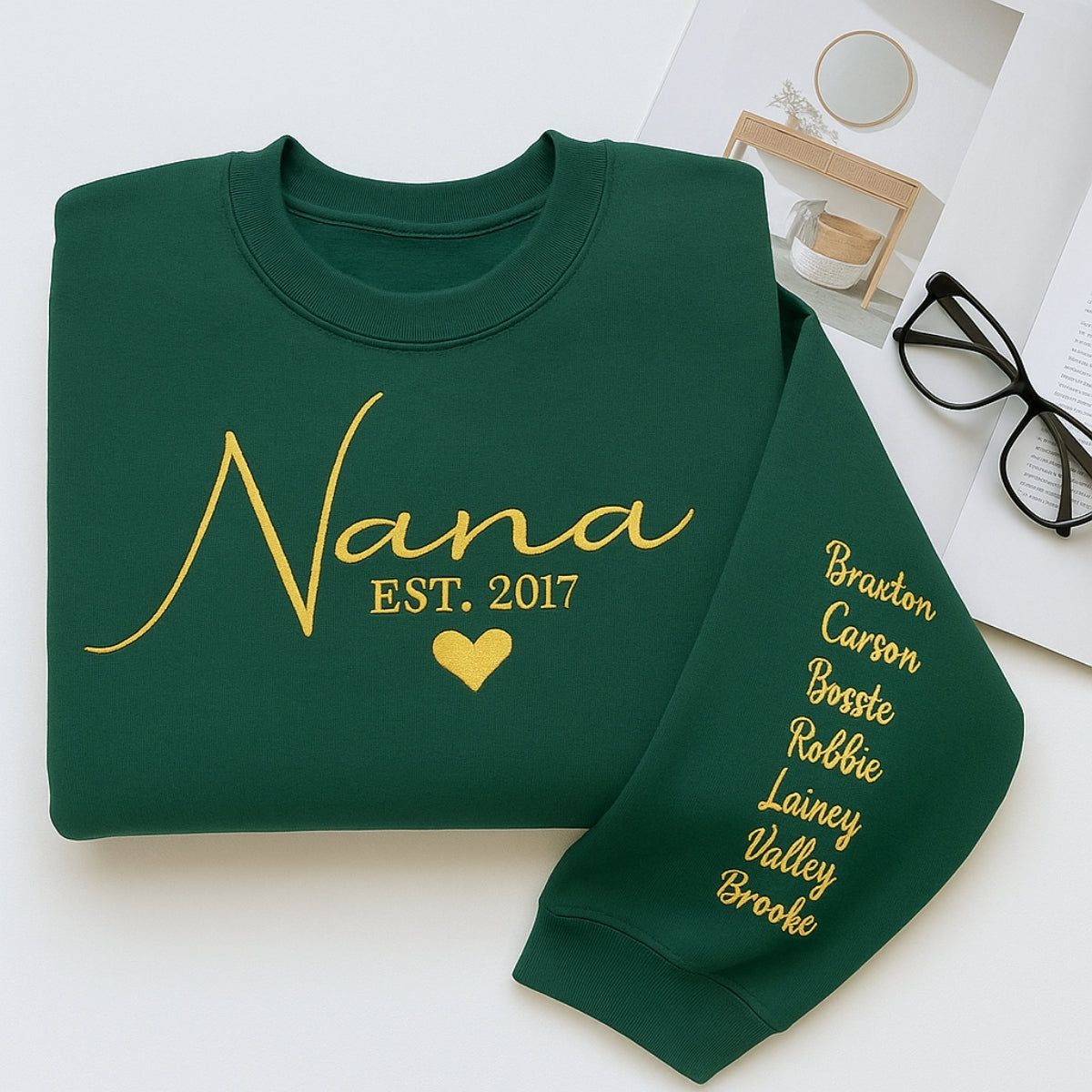 Mother's Day Nana Sweatshirt - Custom Grandma Hoodie with Grandchildren Names - Perfect Grandmother Gift